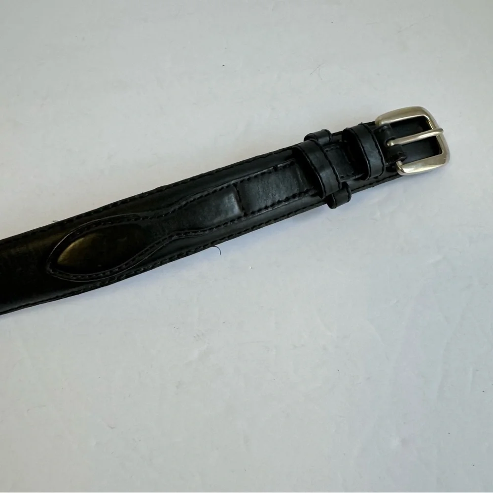 Vintage Black Leather Ranger Belt Cowboy Western Rancher‎ Mens 36 / 38